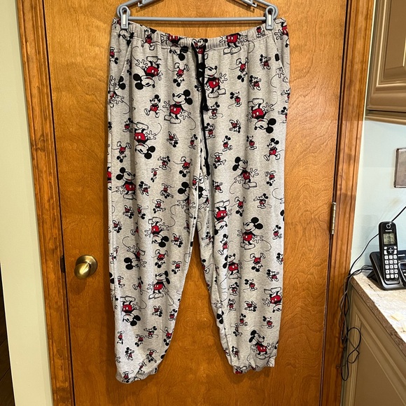 DISNEY Mickey Mouse character soft gray adult pajama set - Picture 6 of 10